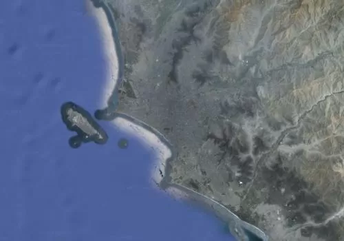 Lima and Callao area from space Lima and Callao area from space