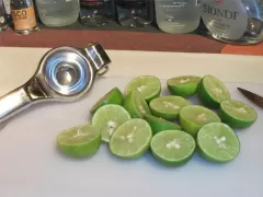 Pisco Sour: Press out the fresh limes