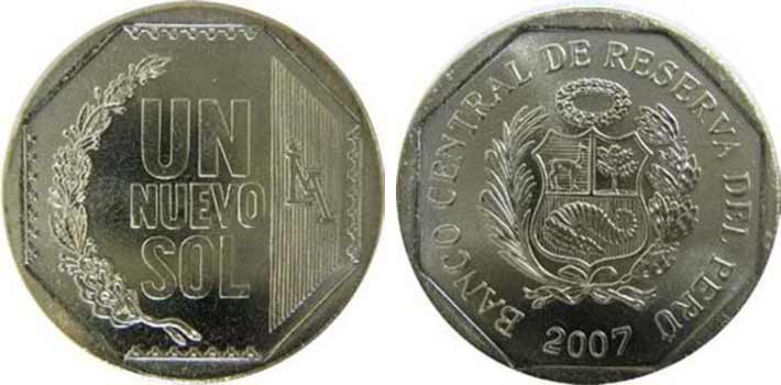 1 peruvian nuevo sol coin 1991 - 2010