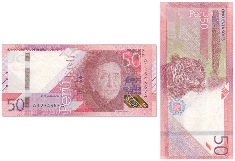 Peruvian 50 Soles banknote; series 2021; issued July 2022