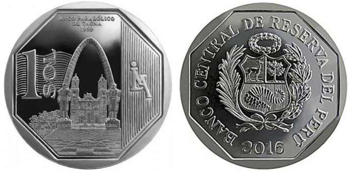 wealth and pride peruvian coin series parabolic arch of tacna