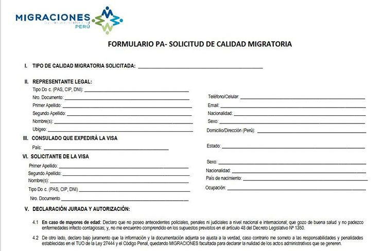 application form