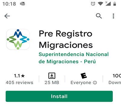 Download the Pre Registration Migraciones App before coming to Peru Pre registration Migraciones app Peru