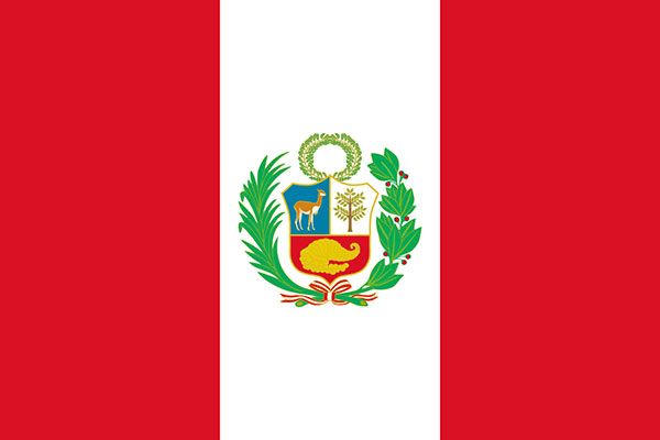 The flag of Peru in 1825