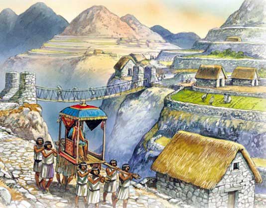 Inca litters were used for both travel and during battle