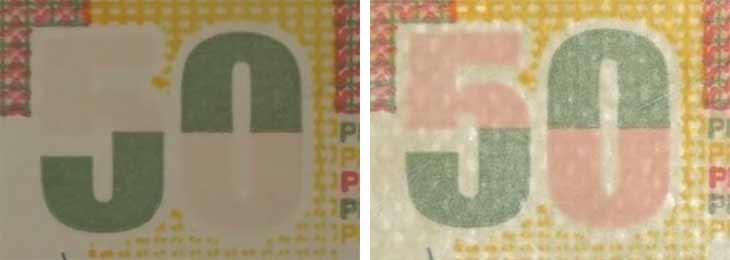 number aligment security feature peruvian banknotes