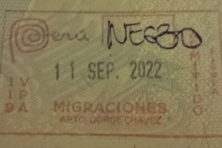 peru business entry stamp