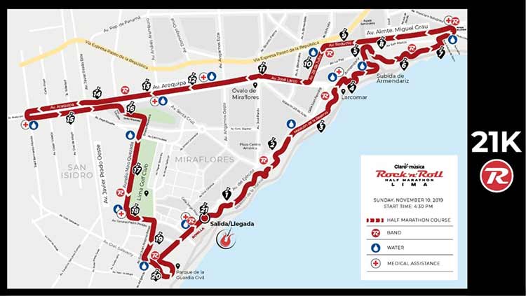 claro rocknroll half marathon lima map