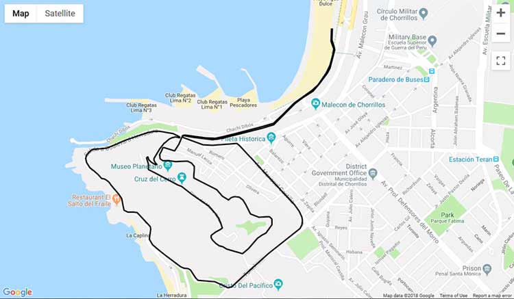 lima night run 2018 route