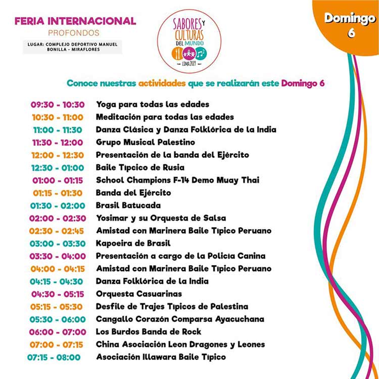 program feria internacional sabores y culturas del mundo october 6