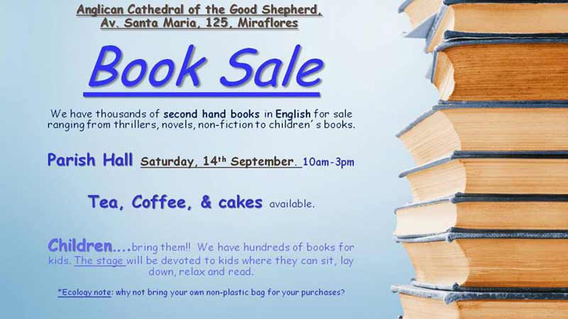used-english-books-bake-sale-good-shepherd-church-lima-2019