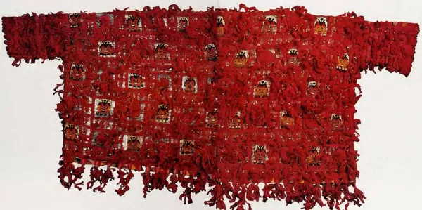 Chimú Culture Tasseled Red Tunic (1200-1400 A.D.), 58 x 162 cm, Chancay Valley (Amano Museum, Lima) Chimú Culture Tasseled Red Tunic (1200-1400 A.D.), 58 x 162 cm, Chancay Valley (Amano Museum, Lima)