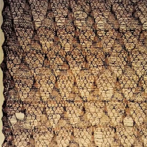 Chancay Culture Gauze with Triangular Patterning (1200-1400 A.D.), 78 x 85 cm, Chancay Valley (Amano Museum, Lima) Chancay Culture Gauze with Triangular Patterning (1200-1400 A.D.), 78 x 85 cm, Chancay Valley (Amano Museum, Lima)
