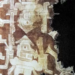 Chavín Culture Painted Tunic Fragment (900 B.C.), 240 x 56 cm, South Coast of Peru (Amano Museum, Lima) Chavín Culture Painted Tunic Fragment (900 B.C.), 240 x 56 cm, South Coast of Peru (Amano Museum, Lima)