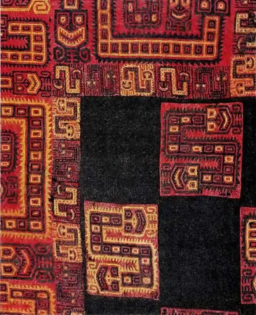 Paracas Culture Embroidered Mantle (600 B.C.), 260 x 155 cm, Paracas Peninsula (National Museum of Anthropology and Archaeology, Lima) Paracas Culture Embroidered Mantle (600 B.C.), 260 x 155 cm, Paracas Peninsula (National Museum of Anthropology and Archaeology, Lima)