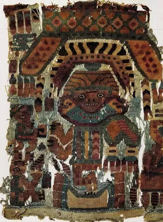 Early Chimú Culture Tapestry (100 A.D.), 22 x 18 cm, Chicama Valley in the La Libertad Region (Amano Museum, Lima) Early Chimú Culture Tapestry (100 A.D.), 22 x 18 cm, Chicama Valley in the La Libertad Region (Amano Museum, Lima)