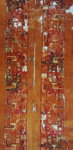 Huari (Wari) Culture - Tiahuanacoid Tunic (600-1000 A.D.), 105 x 210 cm (Amano Museum, Lima)