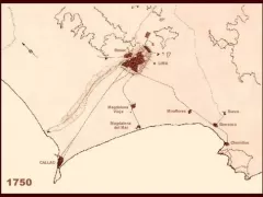 Map of Lima Lima, Peru 1750