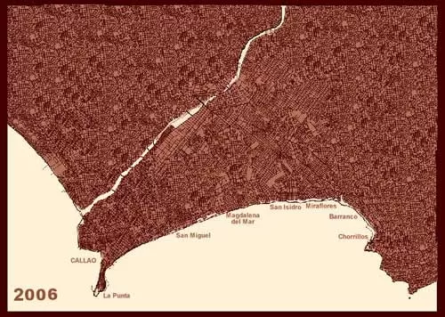 Map of Lima, Peru, 2006