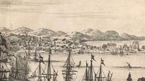 Earthquake 1746 - A view of the port of Callao before the earthquake