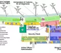 Map of the second floor of the Lima International Airport