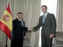 Humala and Prince Felipe of Spain 2011