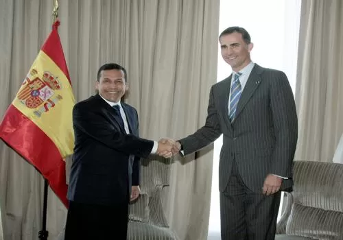 Humala and Prince Felipe of Spain 2011