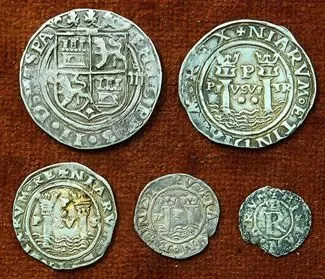 First silver coins of Peru