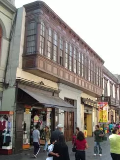 Exterior view of the Casa Aliaga in  Lima