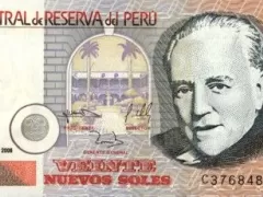 20 Nuevos Soles banknote with the image of Raul Porras Barrenechea