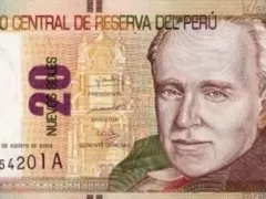 S/. 20 bill featuring Raúl Porras