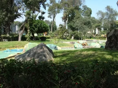 Fish pond at Parque de la Exposicion