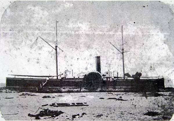 Ship stranded in the dessert after the tsumami caused by the earthquake from 1868 Ship stranded in the dessert after the tsumami caused by the earthquake from 1868