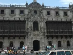 Facade of the Palacio Arzobispal, Lima&#039;s Archbishop&#039;s Palace