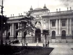 Old photograph of the Palacio del Congreso in Lima