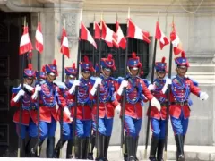 Changing of the Guards at the Presidential Palace in Lima, Peru