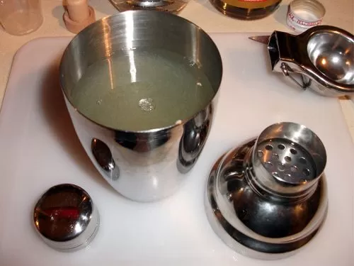 Pisco Sour: Pour all ingredients into a shaker or mixer Pisco Sour: Pour all ingredients into a shaker or mixer