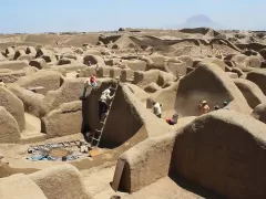 Restauration work at Chan Chan in northern Peru is ongoing