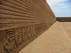 Perimeter wall of the Palacio Nik An (also called Tschudi Palace), Chan Chan, Trujillo, Peru