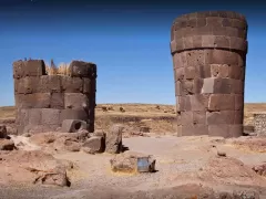 The funerary towers of Sillustani in southern Peru