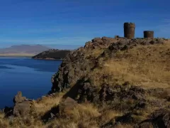 The funerary towers of Sillustani in southern Peru