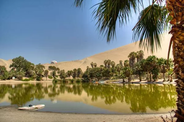 Huacachina, a picture-postcard oasis on the northern border of the Atacama Desert in Ica, Peru Huacachina, a picture-postcard oasis on the northern border of the Atacama Desert in Ica, Peru