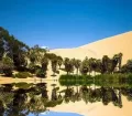 The waters of the Huacachina oasis are believed to have special healing powers. 
