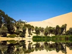 The waters of the Huacachina oasis are believed to have special healing powers. 