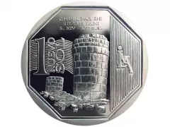 The S/ 1 coin featuring the ChuPeruvian Wealth & Pride coin Chullpas de Sillustani
