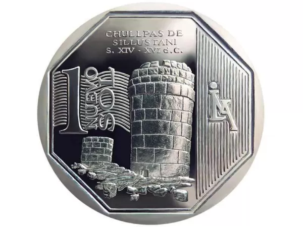 The S/ 1 coin featuring the ChuPeruvian Wealth & Pride coin Chullpas de Sillustani The S/ 1 coin featuring the ChuPeruvian Wealth & Pride coin Chullpas de Sillustani