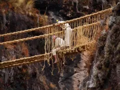Traditional rebuilding of the Q’eswachaka Bridge