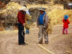 Traditional rebuilding of the Q’eswachaka Bridge