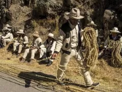 Traditional rebuilding of the Q’eswachaka Bridge