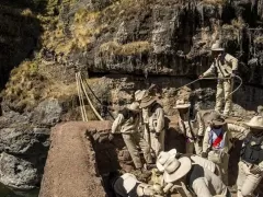 Traditional rebuilding of the Q’eswachaka Bridge